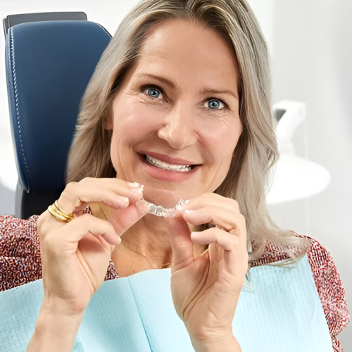 woman-with-liner-teeth-straightener